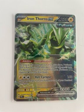Pokemon Iron Thorns EX Card — Future Paradox Holo| Rare Pokemon TCG Collectible